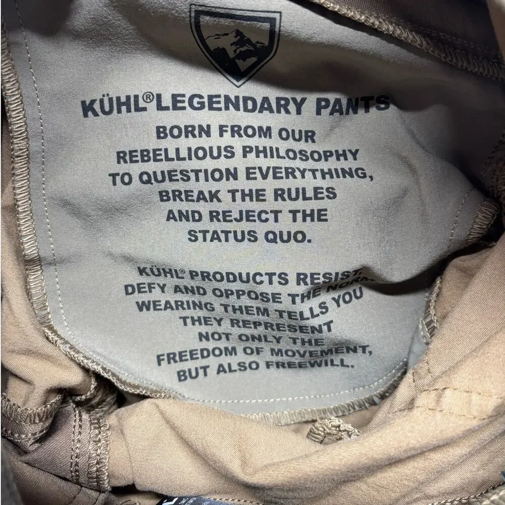Kuhl Legendary Pants Mens 28x30 Brown Cargo Exoskeleton Hiking Outdoor Gorpcore